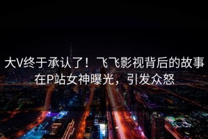 大V终于承认了！飞飞影视背后的故事在P站女神曝光，引发众怒