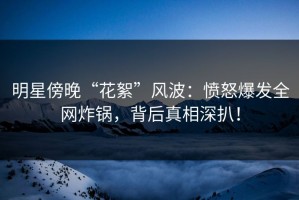 明星傍晚“花絮”风波：愤怒爆发全网炸锅，背后真相深扒！