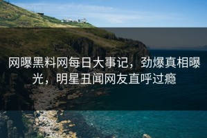 网曝黑料网每日大事记，劲爆真相曝光，明星丑闻网友直呼过瘾
