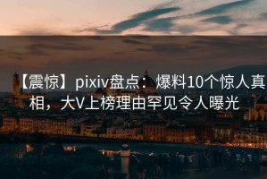 【震惊】pixiv盘点：爆料10个惊人真相，大V上榜理由罕见令人曝光