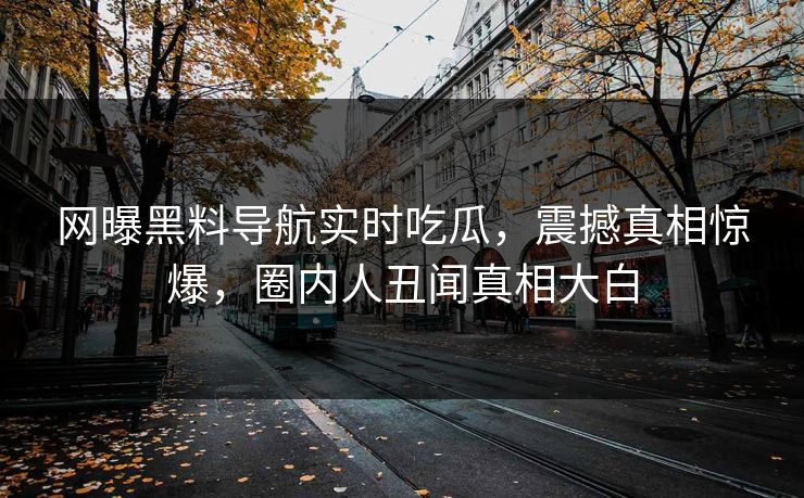 网曝黑料导航实时吃瓜，震撼真相惊爆，圈内人丑闻真相大白