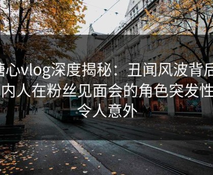 糖心vlog深度揭秘：丑闻风波背后，圈内人在粉丝见面会的角色突发性强令人意外