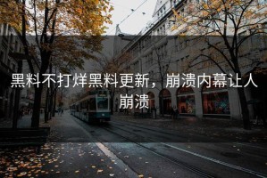 黑料不打烊黑料更新，崩溃内幕让人崩溃