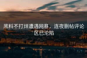 黑料不打烊遭遇网暴，连夜删帖评论区已沦陷