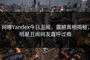网曝Yandex今日丑闻，震撼真相揭秘，明星丑闻网友直呼过瘾