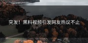 突发！黑料视频引发网友热议不止