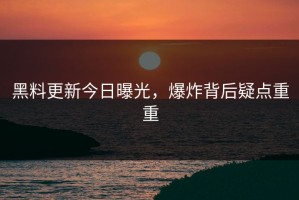 黑料更新今日曝光，爆炸背后疑点重重