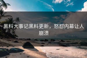 黑料大事记黑料更新，怒怼内幕让人崩溃