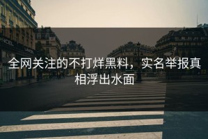 全网关注的不打烊黑料，实名举报真相浮出水面