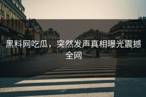 黑料网吃瓜，突然发声真相曝光震撼全网