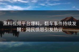 黑料视频平台爆料，翻车事件持续发酵：网民愤怒引发热议