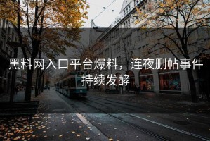 黑料网入口平台爆料，连夜删帖事件持续发酵