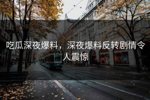 吃瓜深夜爆料，深夜爆料反转剧情令人震惊