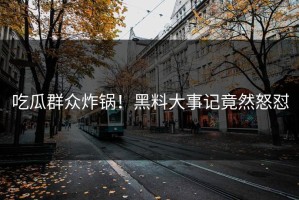 吃瓜群众炸锅！黑料大事记竟然怒怼