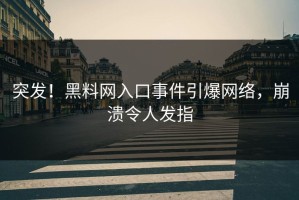 突发！黑料网入口事件引爆网络，崩溃令人发指