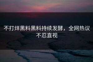 不打烊黑料黑料持续发酵，全网热议不忍直视