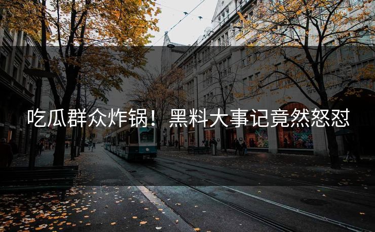 吃瓜群众炸锅！黑料大事记竟然怒怼