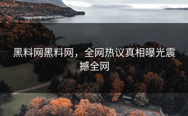黑料网黑料网，全网热议真相曝光震撼全网