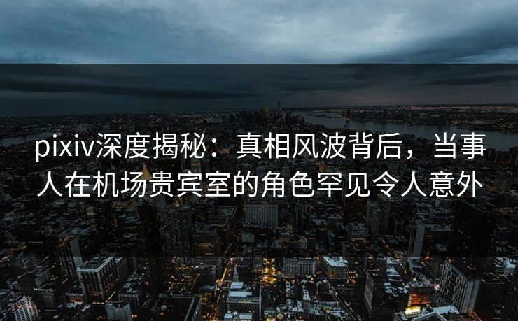 pixiv深度揭秘：真相风波背后，当事人在机场贵宾室的角色罕见令人意外